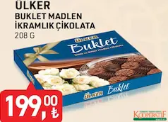 ÜLKER BUKLET MADLEN İKRAMLIK ÇİKOLATA 208 G - BAYRAM ŞEKERİ/ÇİKOLATASI
